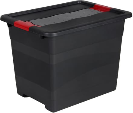 Transportbox Met Deksel 39x29x30 - 24 L Zwart Eckhart Keeeper 10845
