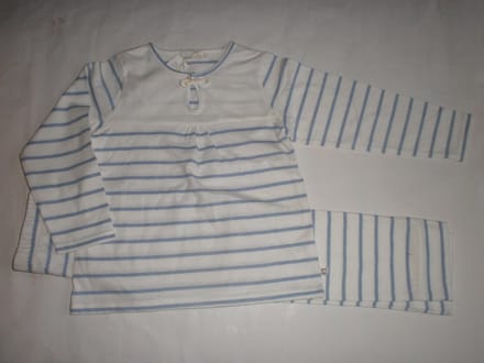 Noukie's - Pyjama - Katoen - Meisje - Streep blauw -  6 jaar 116