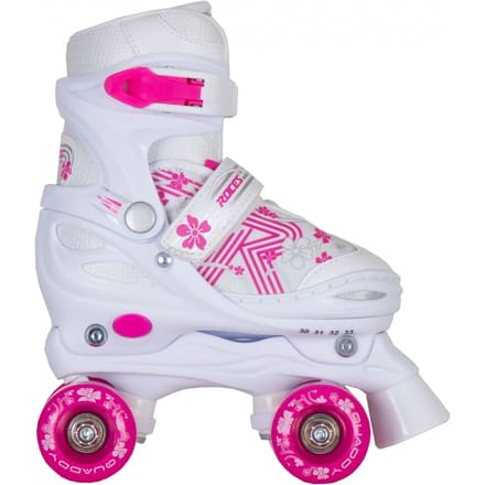 Roces - Quaddy 3.0 - Rolschaatsen - Kinderen - Wit - Roze - 34-37