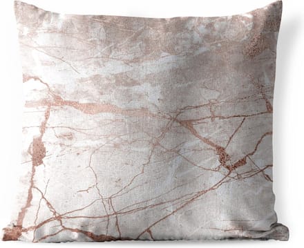 Buitenkussen - Marmer - Oud roze - Roze - 45x45 cm - Weerbestendig