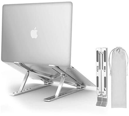 Opvouwbare laptopstandaard met verstelbare hoek Zilver