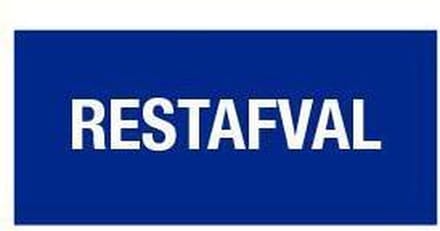 Restafval bord, rechthoekig - kunststof 400 x 200 mm