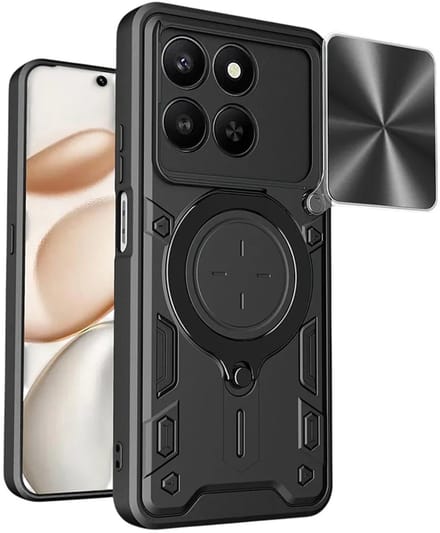 Hoesje geschikt voor HONOR 400 Smart - Techsuit CamGuard Pro Back Cover - Zwart