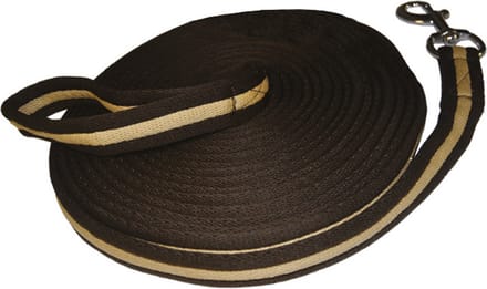 S2g Longeerlijn Met Karabijnhaak Polyester 8 Meter Bruin