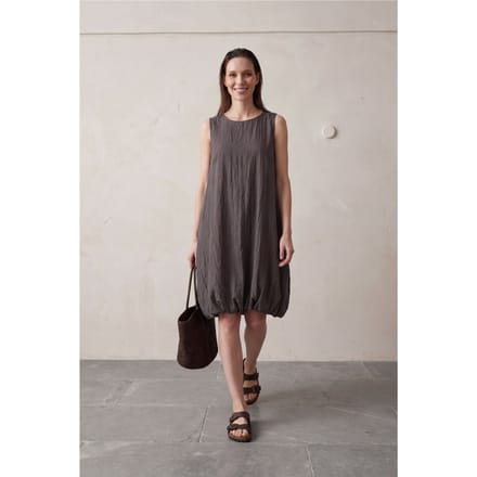 Losse Mini-jurk in Textuur Lycocell