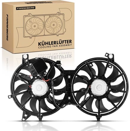 Frankberg 1x Motorkoeler Dubbele ventilator met koelerventilatorframe
