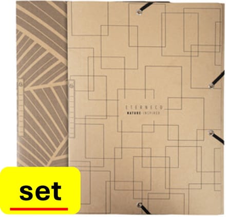 4 x Elastomap Exacompta Eterneco - A4 - 400gr - FSC - 2 designs