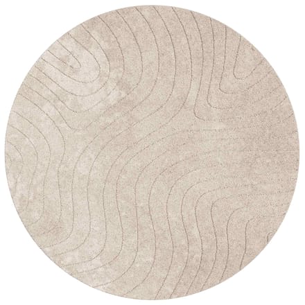 vidaXL - Binnen- - en - buitenkleed - PALMERAS - Beige - Ø - 120 - CM - Polyester