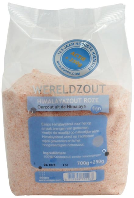 Esspo Himalayazout roze fijn 700gr + 250gr 950 Gram