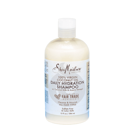 SheaMoisture, Daily Hydration Shampoo, with Coconut Milk and Gum Arabic, 13 fl oz (384 ml) white