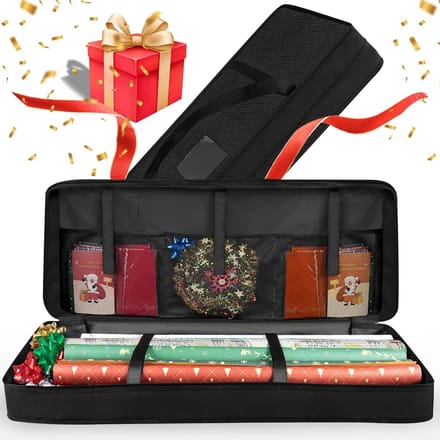 Solidchoice - Cadeaupapier Organizer met Mesh Vakken, Zwart
