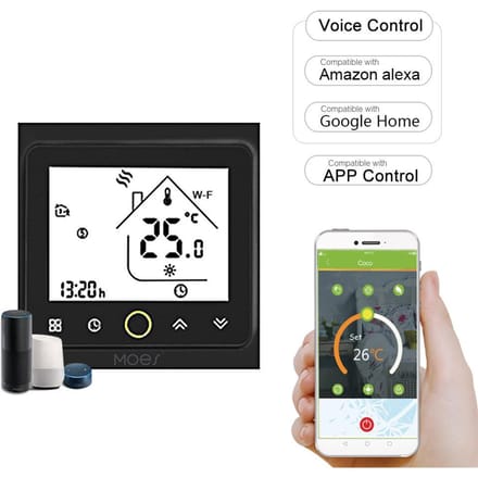 MOES Wi-Fi Smart Thermostaat Temperatuurregelaar APP Control 5A Compatibel met Alexa / Google Wifi
