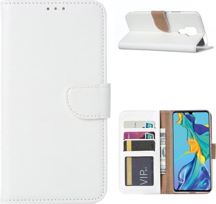 Bookcase Geschikt voor: Nova 5i Pro - Wit - portemonee hoesje