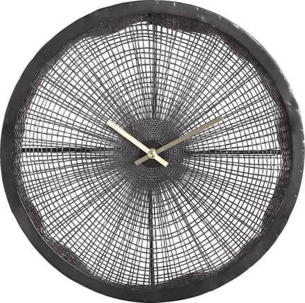 PTMD Della Ronde Klok - 38,5 x 4 x 38,5 cm - Metaal - Zwart