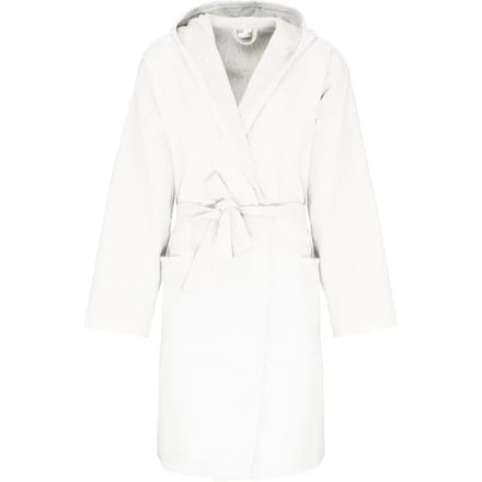 Kariban Biologische badjas met capuchon K140 - White - S/M