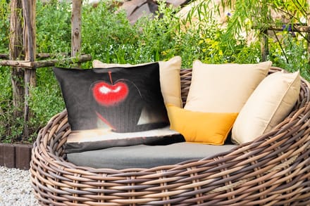 Buitenkussens - Tuin - Apple - Hart - Rood - 50x30 cm