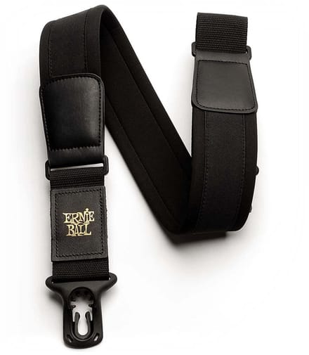 Ernie Ball Polylock - Gitaarband - Neopreen - Locking Uiteinden - Zwart