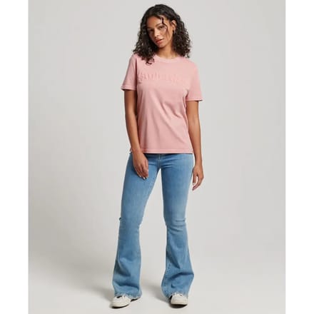 Superdry Vintage Cooper Classic Tee Dames T-shirt - Lichtroze - Maat S