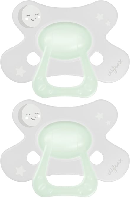Difrax Fopspeen Natural - 18+ Maanden - Glow in the Dark - 2 Stuks