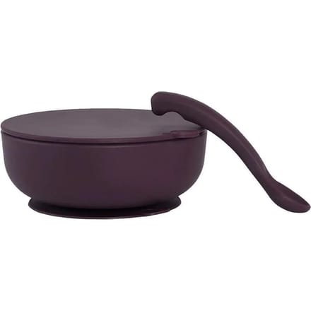 Zuignap kom + deksel en lepel By Lille Vilde