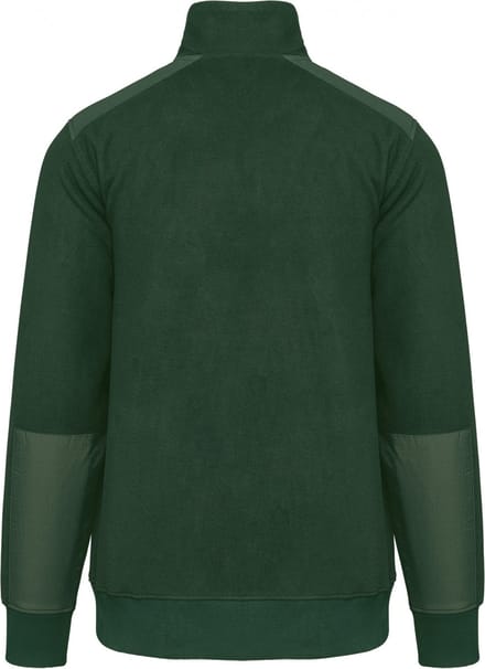 Pullover/Cardigan Unisex M WK. Designed To Work 1/4-ritskraag Lange mouw Forest Green 100% Polyester
