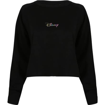 Disney Dames/dames Rainbow Crop Sweatshirt (Zwart)