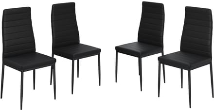 Vicco Grand Eetkamerstoel – 42.5 x 48 cm Set van 4 Zwart