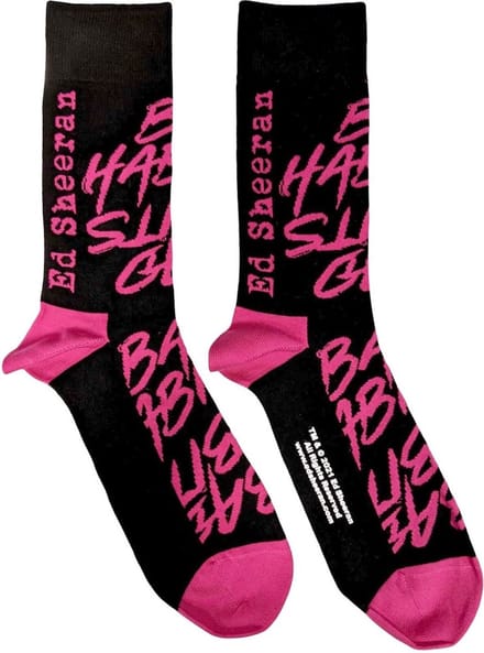 Ed Sheeran - Bad Habits Sokken - EU 40-45 - Zwart/Roze