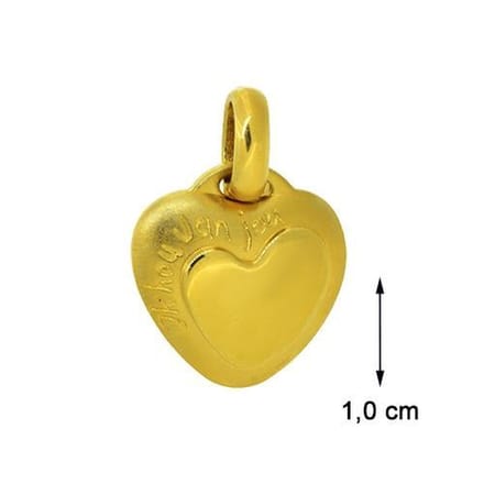 Blinx Jewels Vergulden Hanger Hartje "Ik hou van jou"