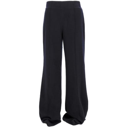 Chloé flared broek met hoge taille in marineblauw kasjmier