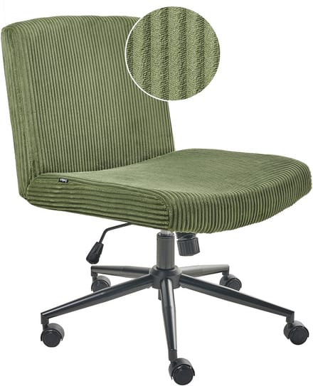 GEDDES - Bureaustoel - Groen - Corduroy