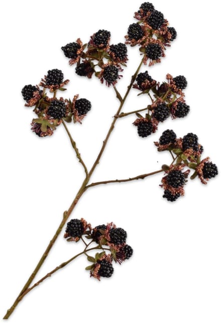 Silk-ka Kunstbloem-Zijden Bloem-Bramentak Zwart-Bruin 78 cm