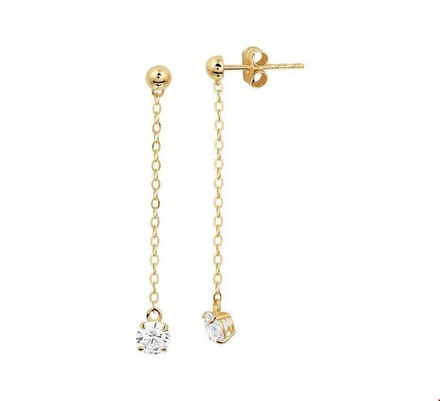 oorhangers zirkonia 14K geelgoud 4019383