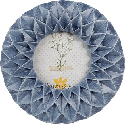 Clayre & Eef Fotolijst 8x8 cm Blauw Polyresin