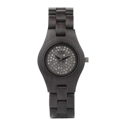 WeWOOD MOON CRYSTAL Black houten horloge