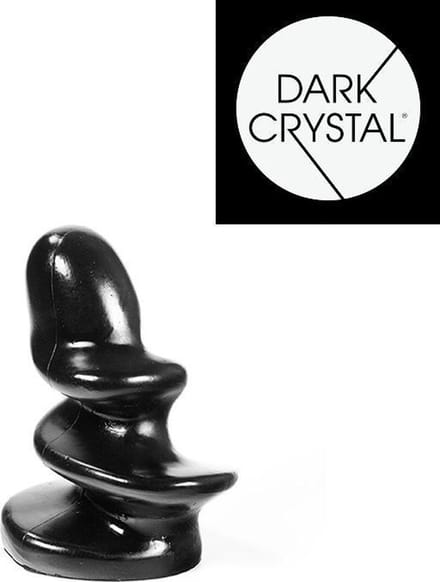 Dark Crystal Geschroefde Buttplug 11 x 16 cm - zwart