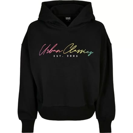 Dames sweatshirt met capuchon Urban Classics Oversized Rainbow