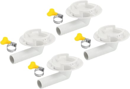 Afvoerslang Connector - Universele Adapter - Airco Installatie - Klemring Bevestiging - 42 mm Diameter - Wit