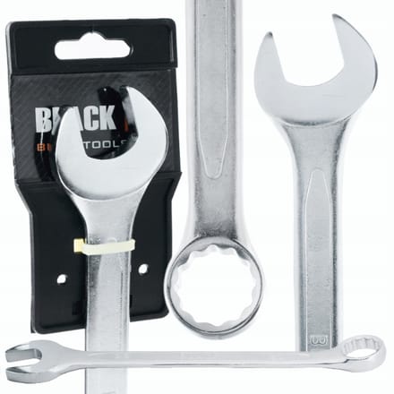 Zwarte ring- en dopsleutel CrV 10 mm DIN 3113