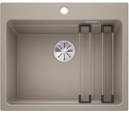 inbouwspoelbak 60cm silgranit tartufo - blanco - 524546