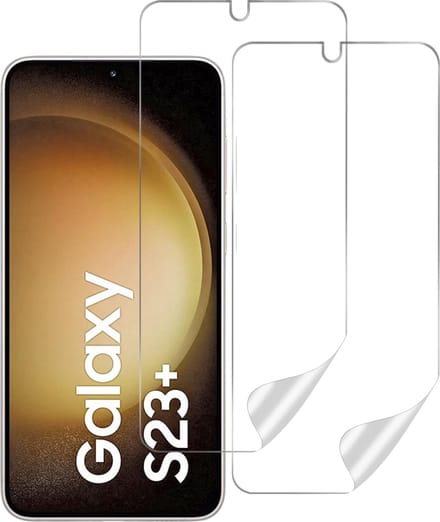 Screenprotector voor Samsung Galaxy S23 Plus - 2 stuks Beschermende kunststoffen transparante plastic schermfolie