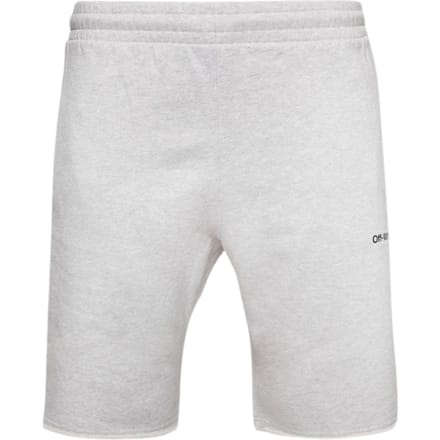 Gebroken witte Diag Outline grijze joggingshort