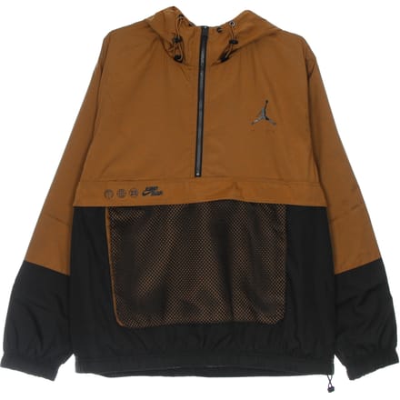 Trainingsjack voor heren met capuchon Jumpman Statement colbert Desert Bronze/zwart