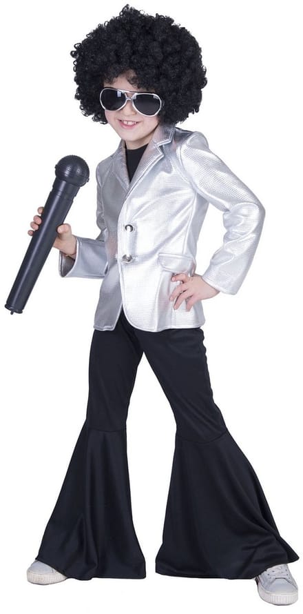 Disco Fever kostuum zilver kind