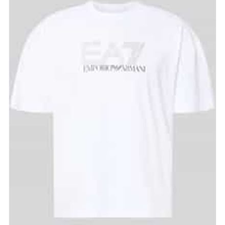 T-shirt met logo en ronde hals
