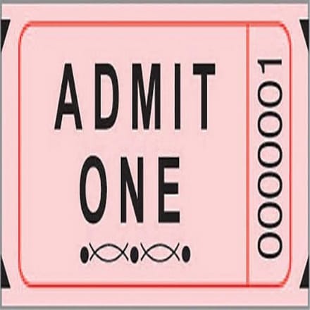 Losse Entry Tickets op Rol, Roze Kleur
