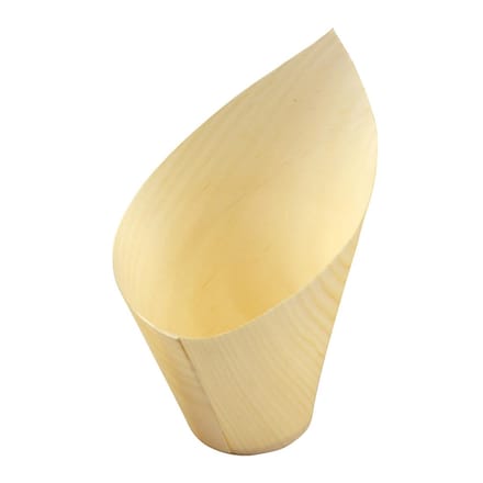 Sier Disposables Beker hout "schuin" 11cl. (FSC®) ø36 x h110/50mm (40 stuks)