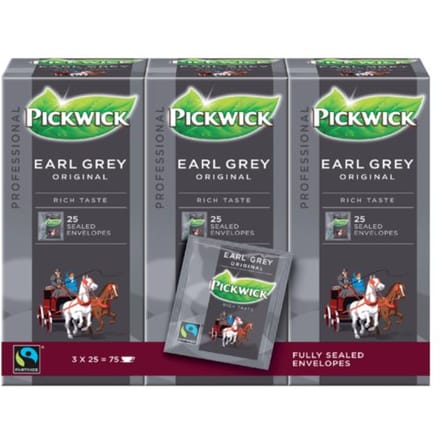 Thee Pickwick Fair Trade Earl grey thee 25 zakjes van 2gr