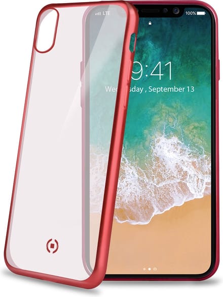 Celly Beschermhoes Laser Matt Iphone X/xs Rood