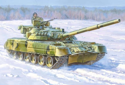 Zvezda Modelbouwpakket Militaire voertuigen - 3591 T-80UD Russian Main Battle Tank Plastic - 1:35 - Modelbouw